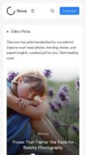 Minimal Blog Nova Pro (screenshot mobile)
