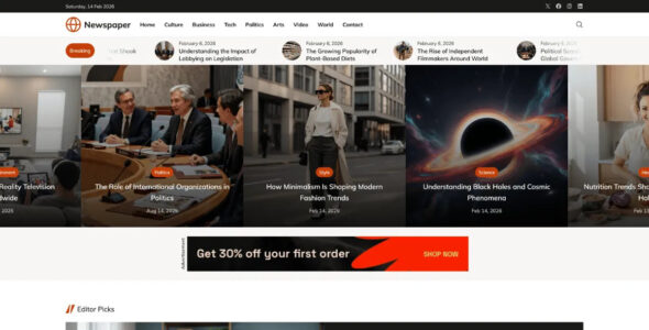 Newspaper FSE Pro (DesignOrbital)