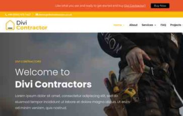 Divi Contractor (Digital Refresh) - (screenshot desktop)