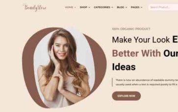 Beauty Store (Divi Awesome) - (screenshot desktop)