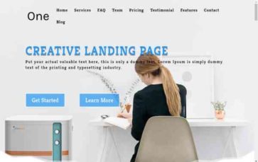 Corporate Landing Page (ThemesArmy) - (screenshot desktop)
