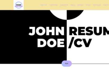 Divi Resume CV (screenshot desktop)