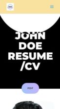 Divi Resume CV (screenshot mobile)