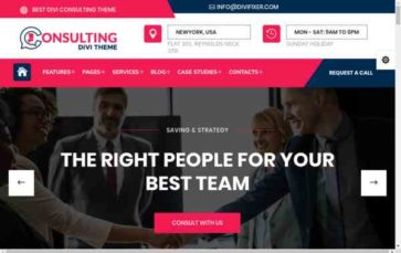 Consulting Divi (screenshot desktop)
