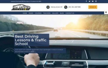 Divi Driving School (screenshot desktop)