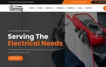 Divi Electrician (Divi-Childthemes) - (screenshot desktop)