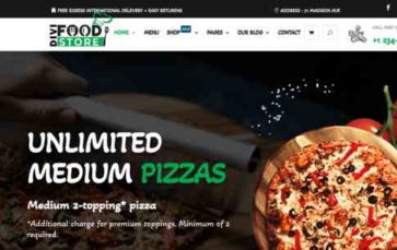 Divi Food Store (screenshot desktop)