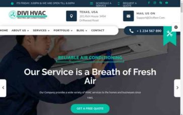Divi Hvac (Divi-Childthemes) (screenshot desktop)