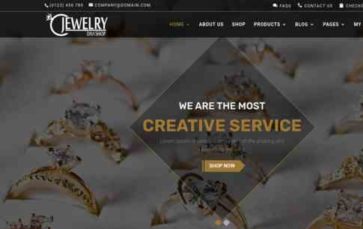 Divi Jewellery Shop (screenshot desktop)