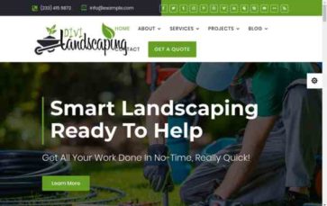 Divi Landscaping (Divi-Childthemes) - (screenshot desktop)