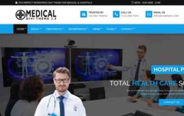 Divi Medical & Helathcare (screenshot desktop)