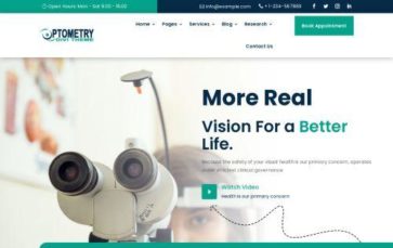 Divi Optometry (screenshot desktop)