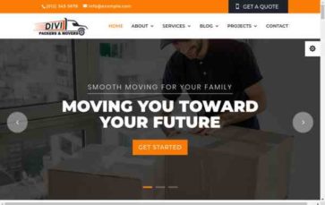 Divi Packers & Movers (screenshot desktop)