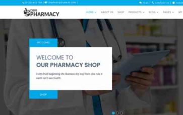 Divi Pharmacy (screenshot desktop)