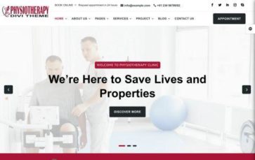 Divi Physiotherapy (screenshot desktop)