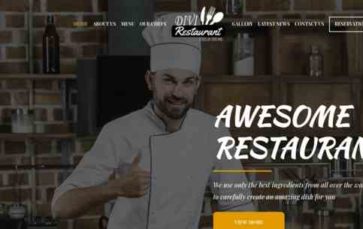 Divi Restaurent (screenshot desktop)