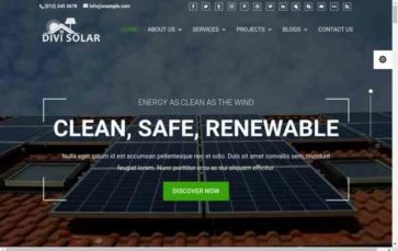 Divi Solar (screenshot desktop)