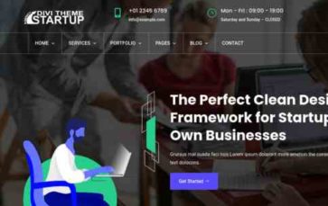 Divi Startup Agency (screenshot desktop)