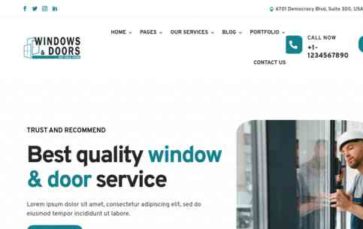 Divi Windows & Doors Services (screenshot desktop)