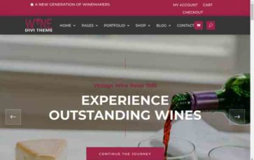 Divi Wine Shop (screenshot desktop)