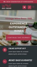Divi Wine Shop (screenshot mobile)