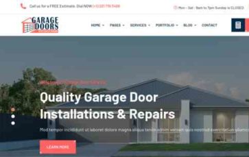 Garage Door Installation & Repair (screenshot desktop)
