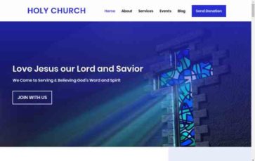 Screenshot Desktop Church (Divi Dezigns) - (screenshot desktop)