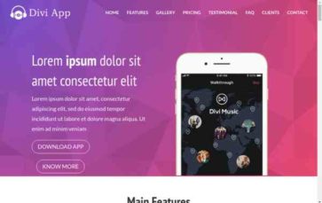 Divi App (Divi Extended) (screenshot desktop)