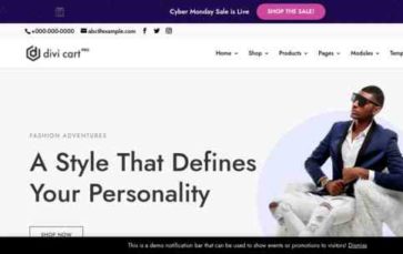 Divi Cart Pro (screenshot desktop)