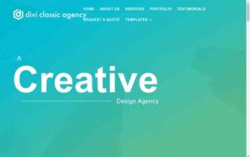 Screenshot Desktop Divi Classic Agency (screenshot desktop)