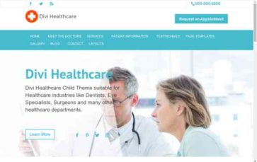 Divi Healthcare (screenshot desktop)