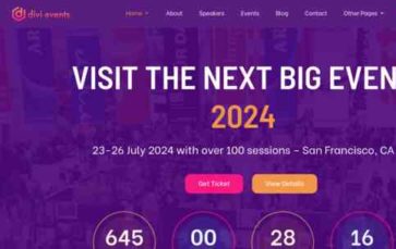 Events Calendar (screenshot desktop)