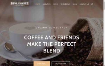 Divi Coffee (screenshot desktop)