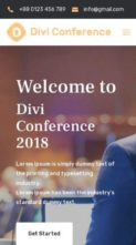 Divi Conference (screenshot mobile)