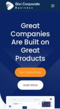 Divi Corporate (screenshot mobile)