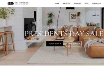 Divi Furniture Store (screenshot desktop)