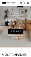 Divi Furniture Store (screenshot mobile)