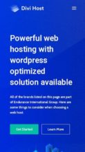 Divi Hosting (screenshot mobile)