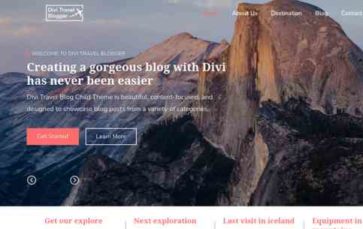 Divi Travel Blogger (screenshot desktop)