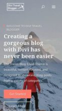 Divi Travel Blogger (screenshot mobile)