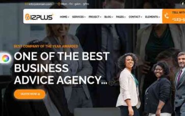 BizPlus Divi Business Consulting (screenshot desktop)