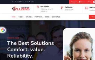 Callzens Divi Call Center (screenshot desktop)