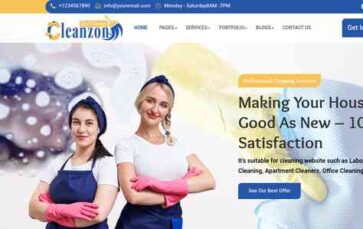 Screenshot Desktop Cleanzon Divi Cleaning Service (screenshot desktop)