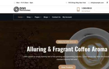 Coffee Shop (Divi Professional) (screenshot desktop)