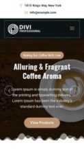 Coffee Shop (Divi Professional) (screenshot mobile)