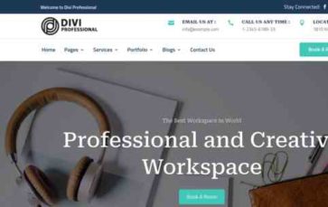 Coworking Space (Divi Professional) - (screenshot desktop)