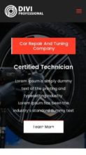Divi Auto Mechanic (screenshot mobile)