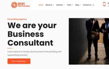 Divi Business & Consulting Service (screenshot desktop)