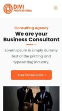 Divi Business & Consulting Service (screenshot mobile)