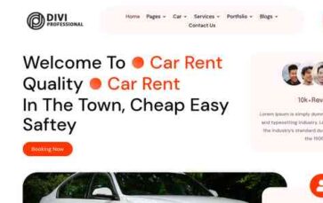 Divi Car Rental (screenshot desktop)